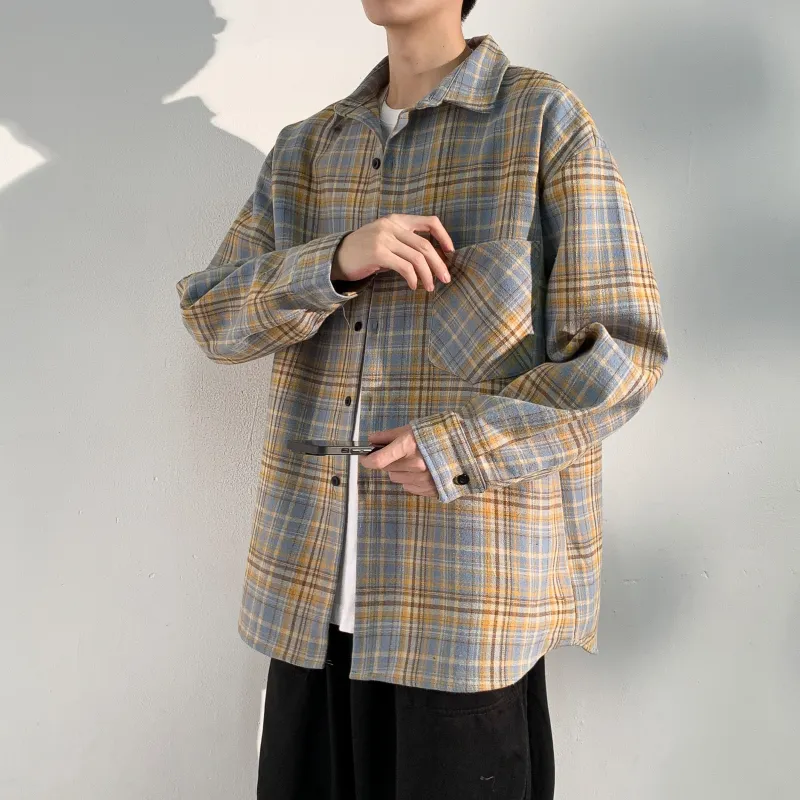 ZONEiD Shirt Unisex Yellow Plaid-3