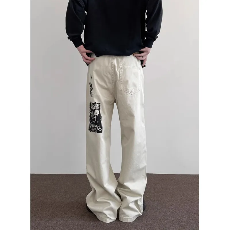 ZONEiD Jeans Unisex White-3