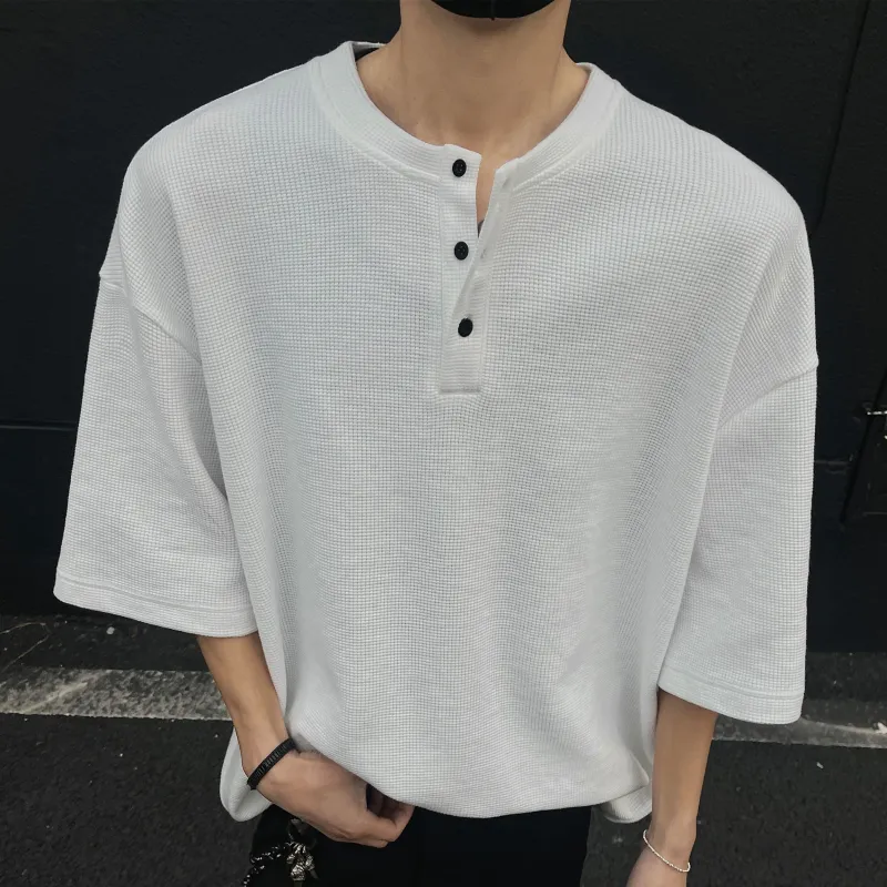 PAINT STAIN Versatile Basic T Shirt Unisex Classic Black-21
