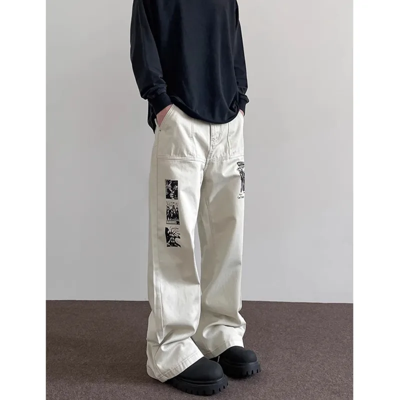 ZONEiD Jeans Unisex White-1