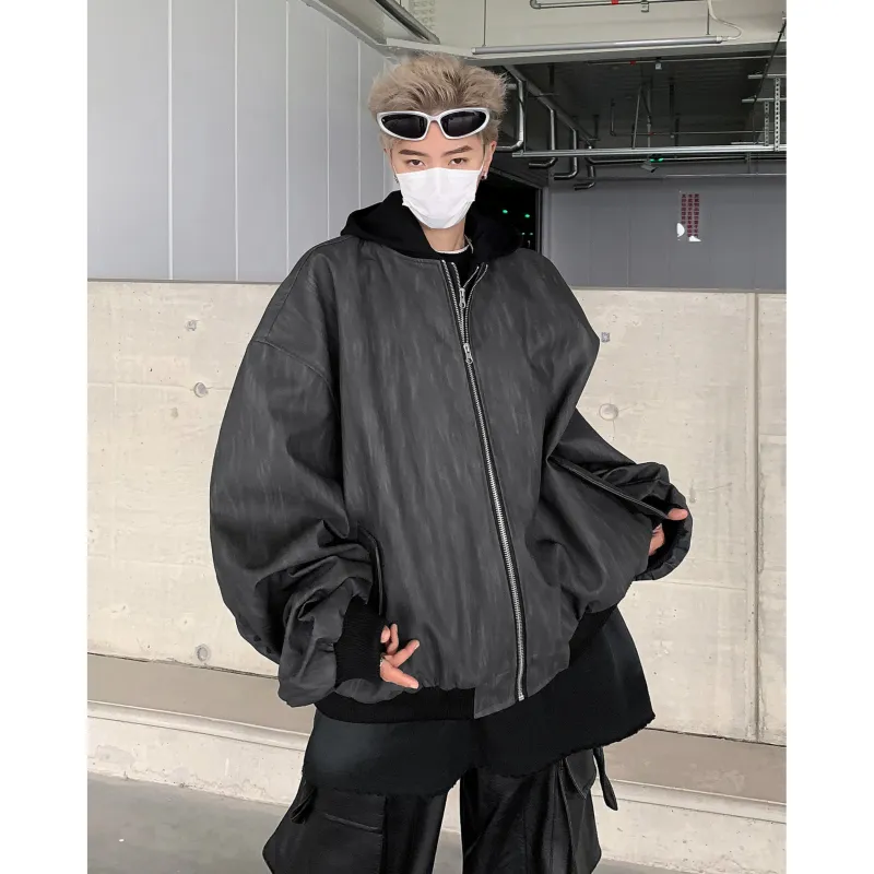 ZONEiD Jackets Unisex Black Gray Color-3