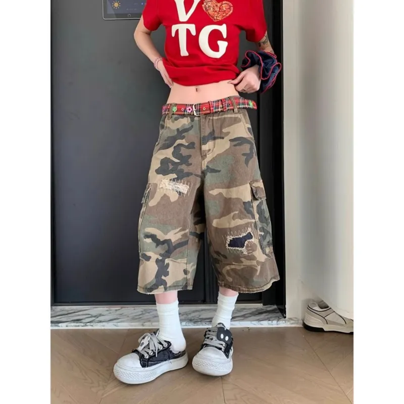 ZONEiD Denim Shorts Unisex Camouflage-0