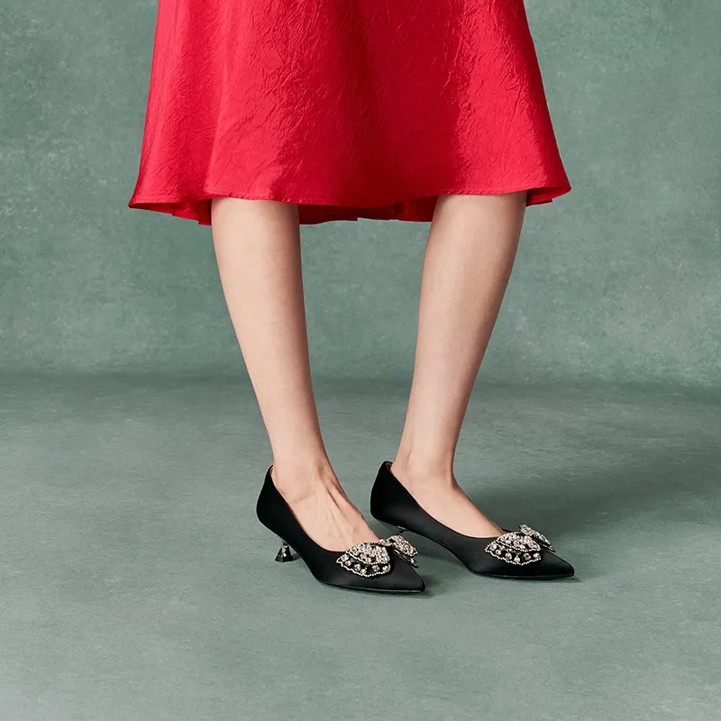 ST&SAT Slim Heel High Heels 4.5cm Women's-6