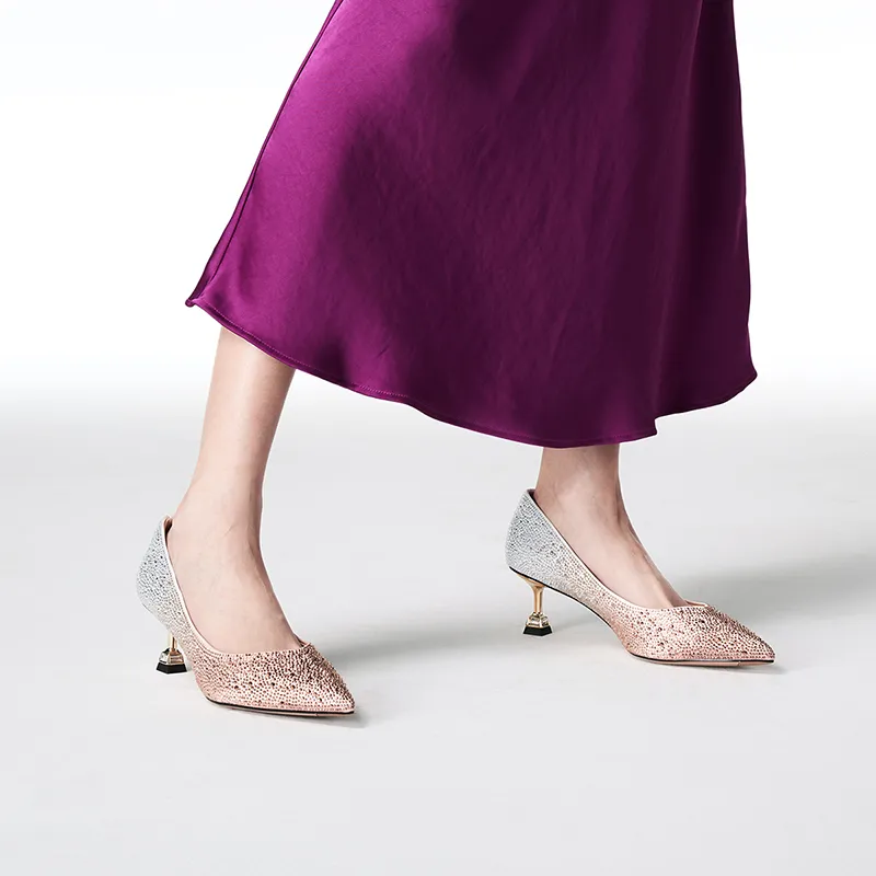 ST&SAT Wedding Shoes For Couples Slim Heel High Heels 5.5cm Women's-5