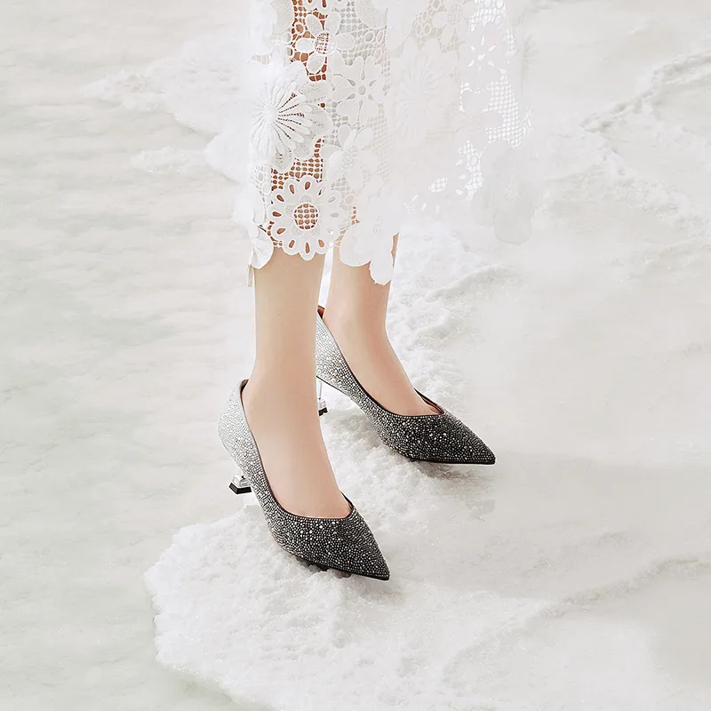ST&SAT Wedding Shoes For Couples Slim Heel High Heels 5.5cm Women's-11