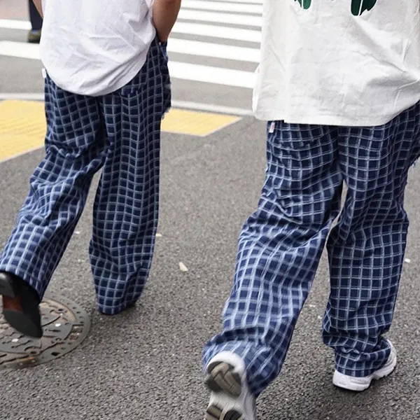 Younger Song Casual Pants Men's Blue-2