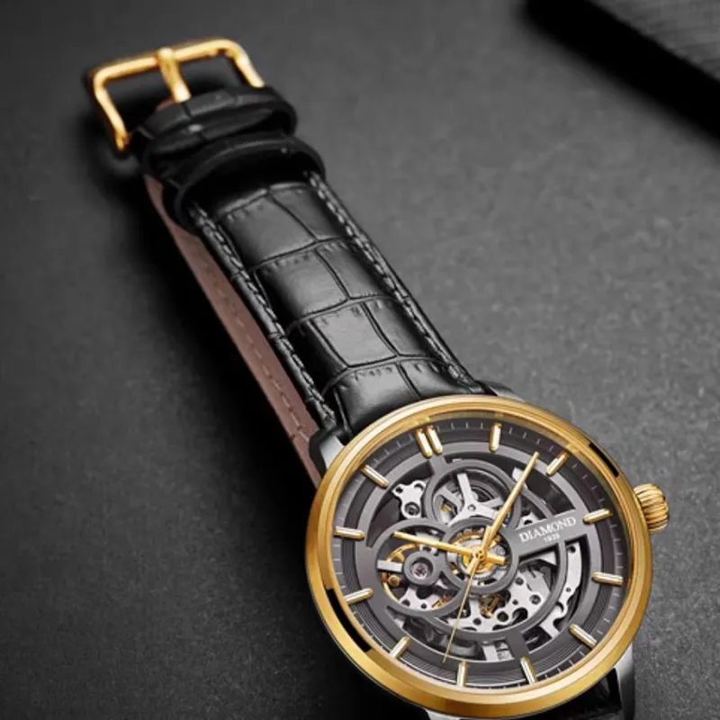 Diamond Automatic Mechanical Movement Men's Watches White Dial-2