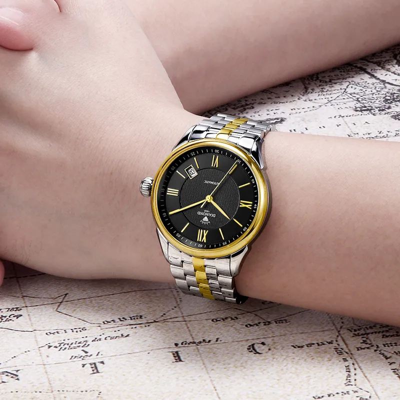 Diamond Automatic Mechanical Movement Men's Watches White Dial-7