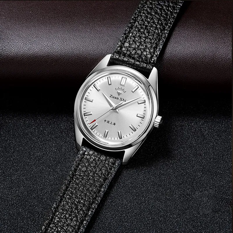 Diamond Manual Mechanical Movement Men's Watches White Dial-4