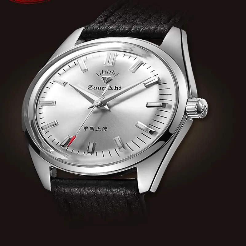Diamond Manual Mechanical Movement Men's Watches White Dial-7