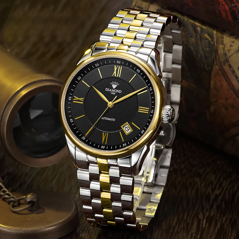 Diamond Automatic Mechanical Movement Men's Watches White Dial-8