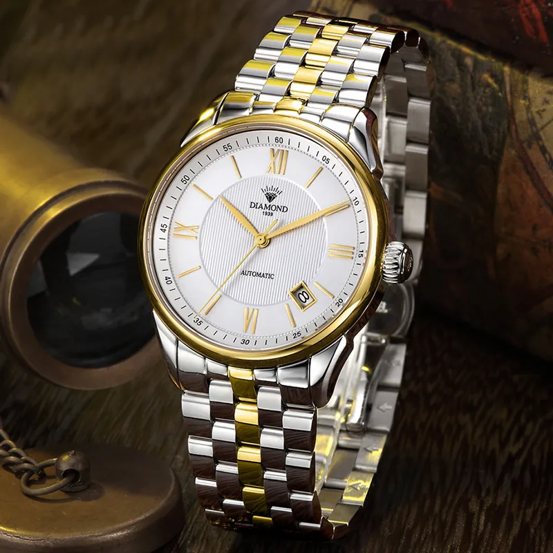 Diamond Automatic Mechanical Movement Men's Watches White Dial-11