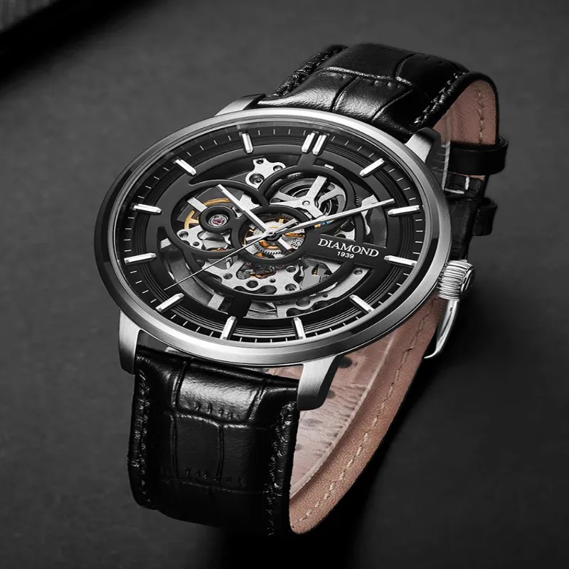 Diamond Automatic Mechanical Movement Men's Watches White Dial-38
