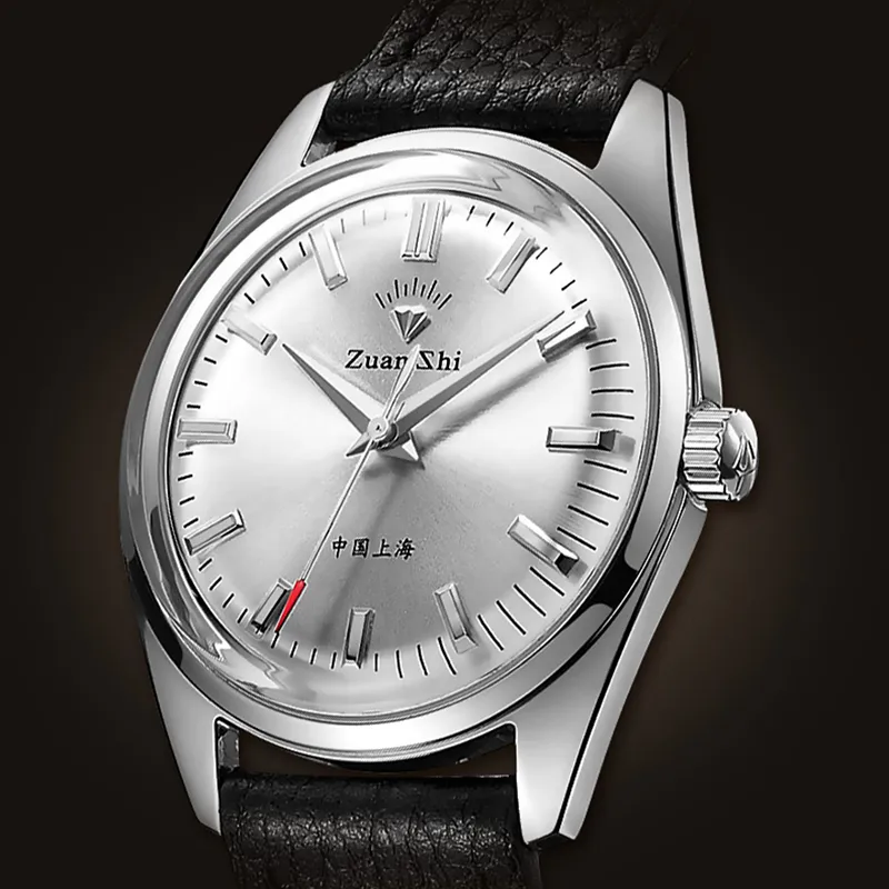 Diamond Manual Mechanical Movement Men's Watches White Dial-11