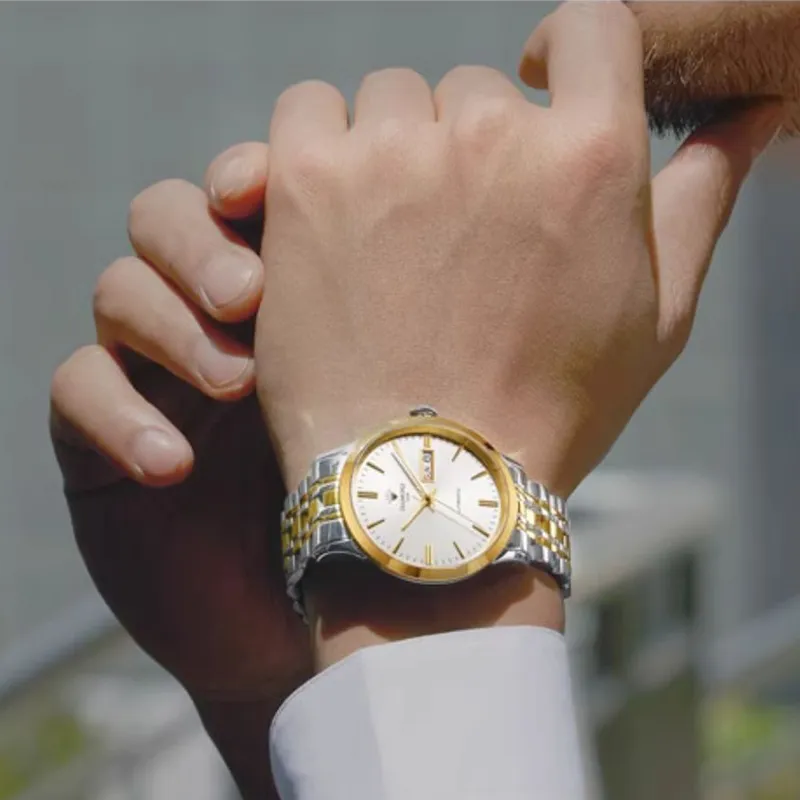Diamond Automatic Mechanical Movement Watch Men's Watches Silver Dial-22