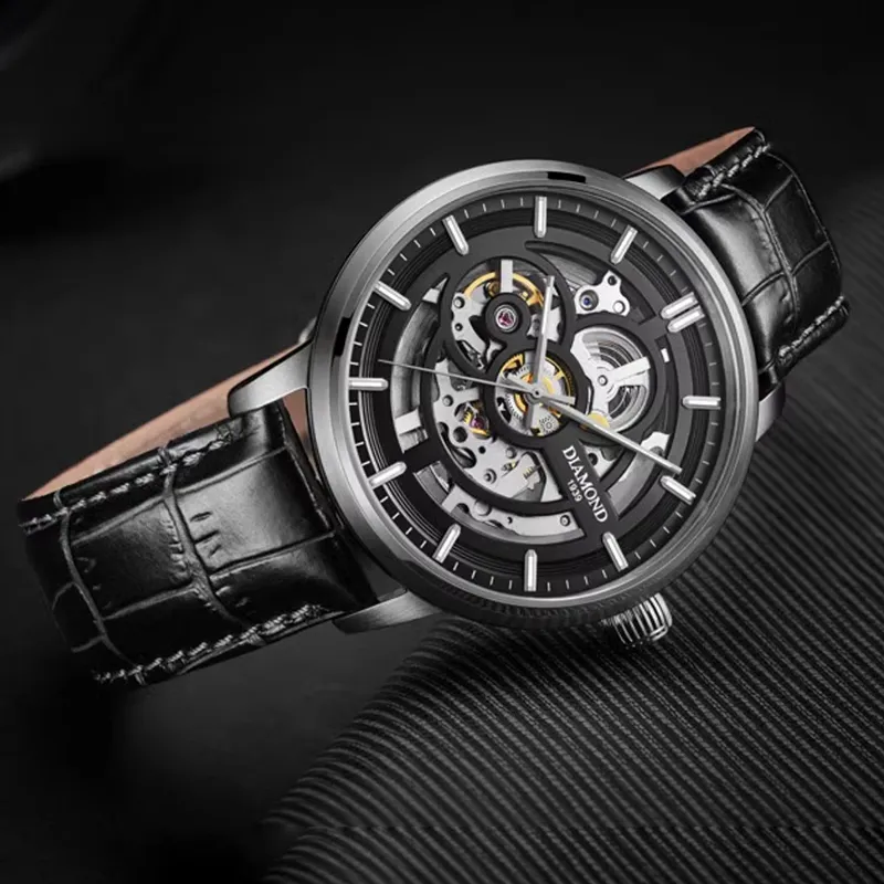 Diamond Automatic Mechanical Movement Men's Watches White Dial-6