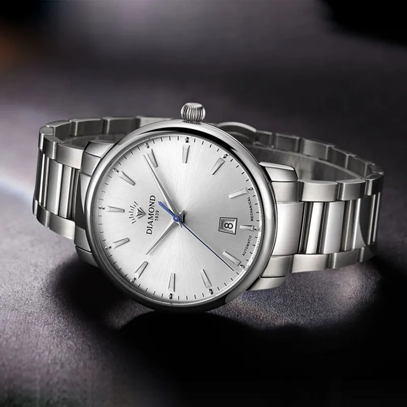 Diamond Automatic Mechanical Movement Watch Men's Watches Black Dial-15