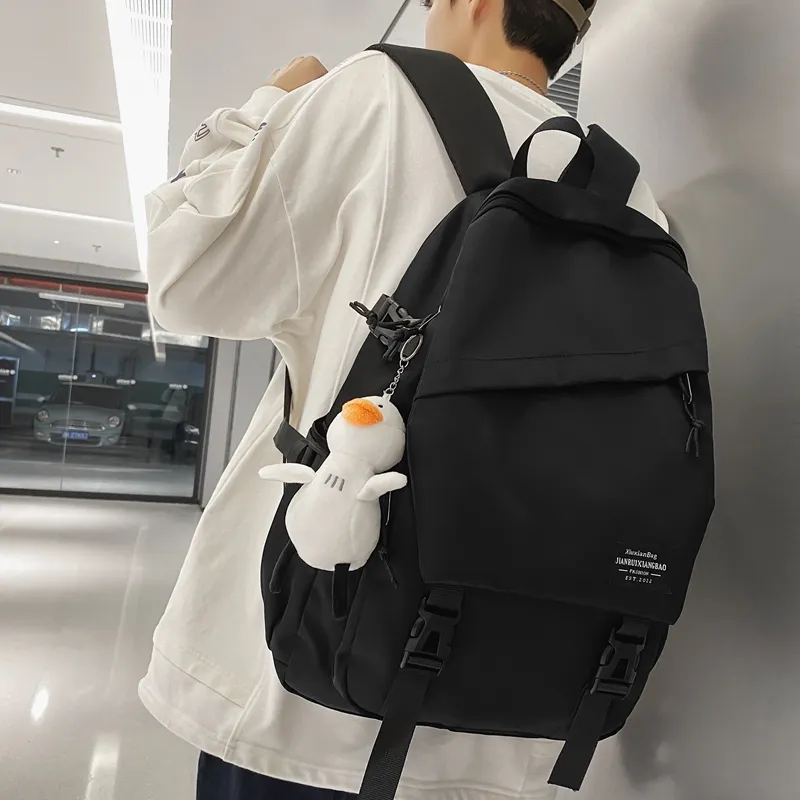 Cwatcun Nylon Backpack Unisex White/Black-8