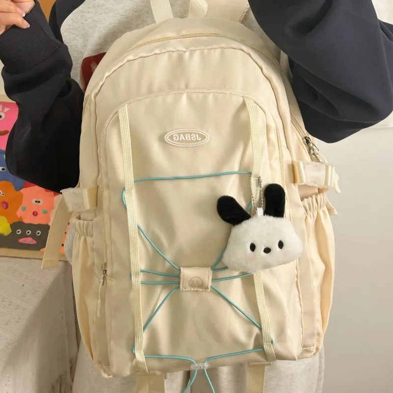 Cwatcun Nylon Backpack Regular Unisex White/Black-2