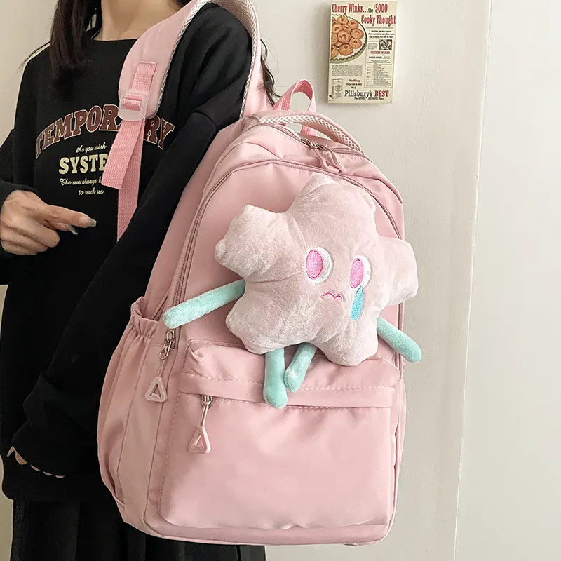 Cwatcun Nylon Backpack Women's Yellow/Pink/White-9