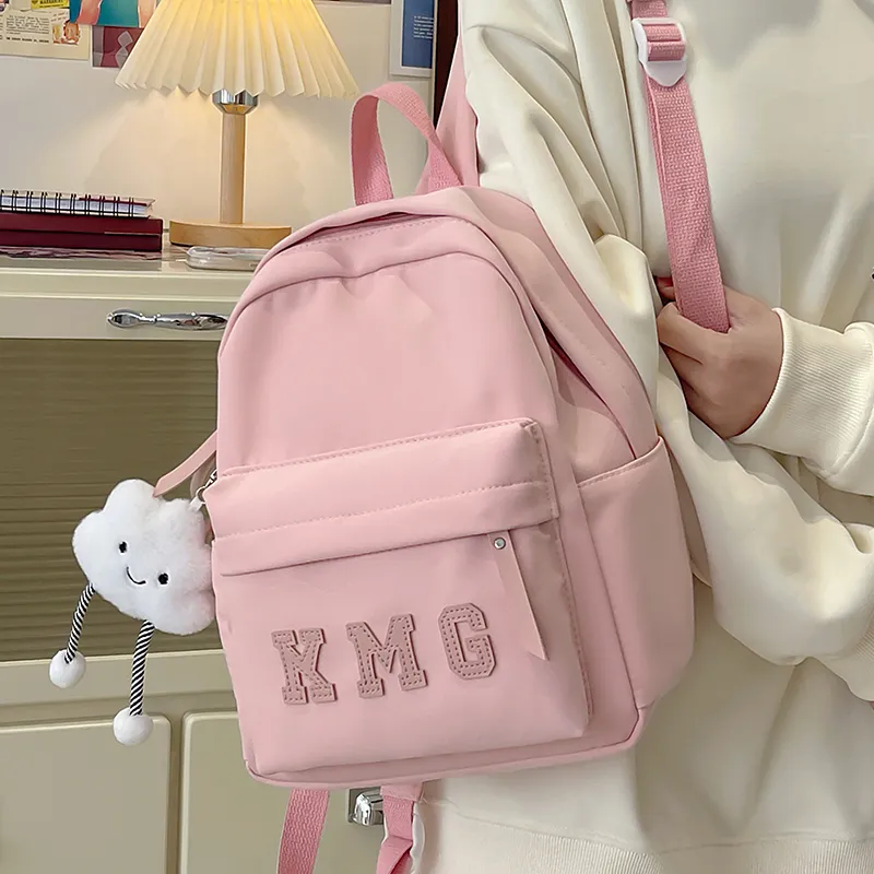 Cwatcun Nylon Backpack Women's Pink/Blue/Black/Yellow/Green-1