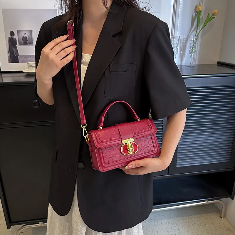 Cwatcun PU One Shoulder Handbags Regular Women's Pink/Red/Brown/White/Black-7