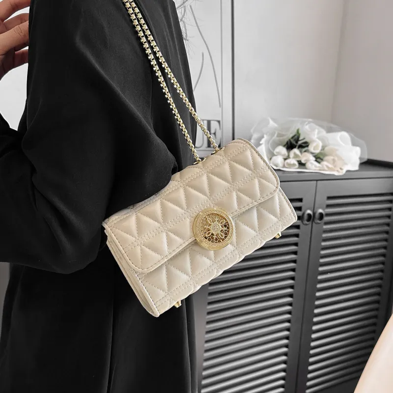Cwatcun PU Shoulder Bag Crossbody Bag Regular Women's White/Black-3