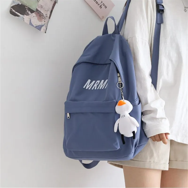 Cwatcun Nylon Backpack Regular Unisex Blue/Black/White-2
