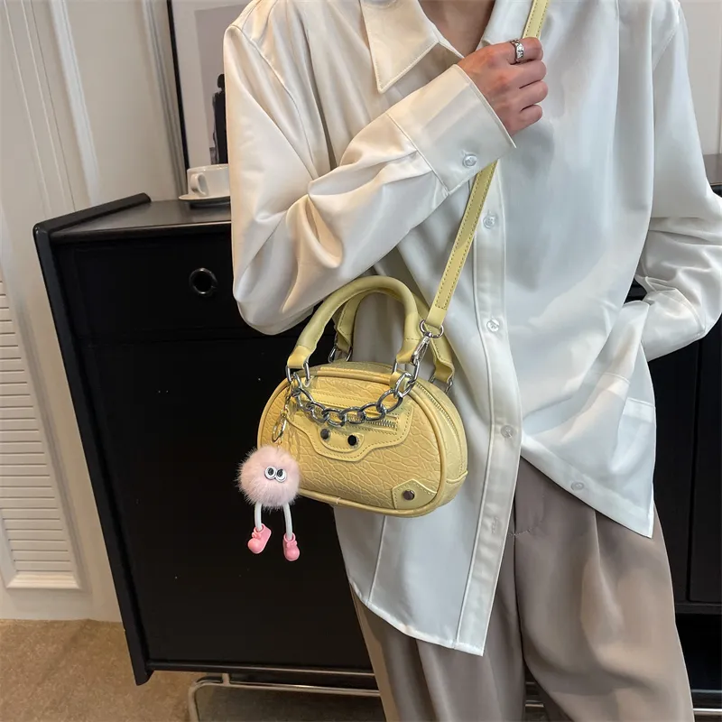 Rainbow Girl PU One Shoulder Handbag Regular Women's White/Black/Pink/Beige/Yellow-25