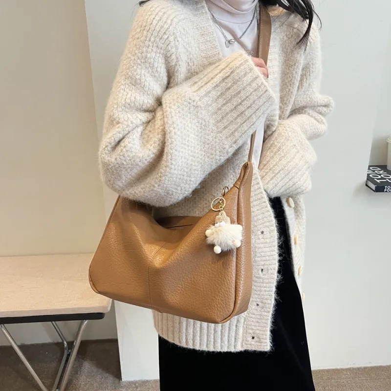 Cwatcun PU Crossbody Bag Regular Women's Ecru/Black/Brown/Coffee-22