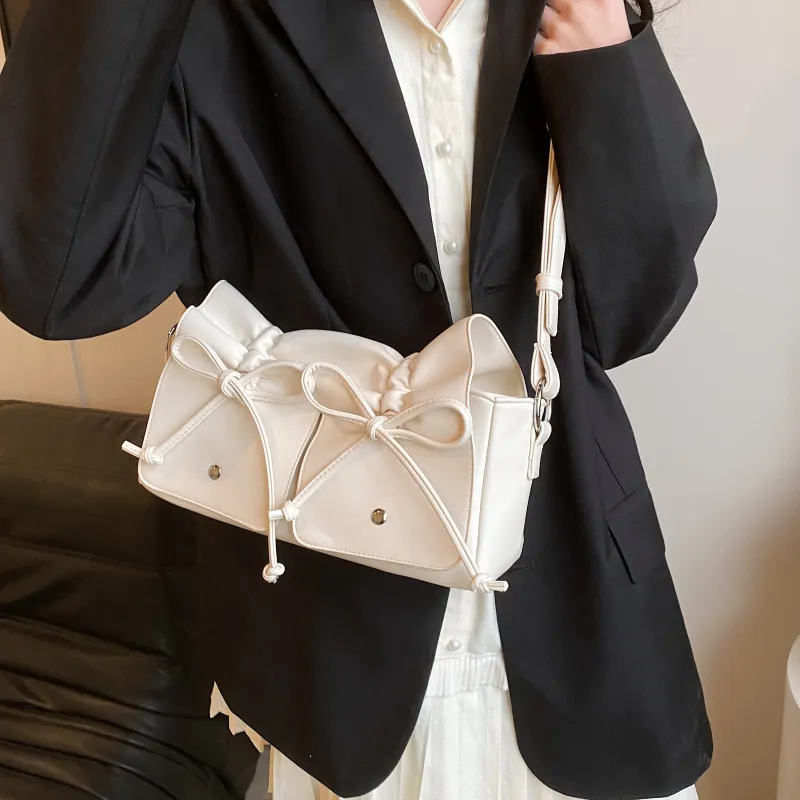 Cwatcun PU Crossbody Shoulder Bags Regular Women's White/Silver/Pink/Black-4
