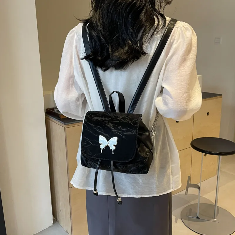 Cwatcun PU Handbag Backpack Regular Women's Ecru/Silver/Green/Blue/Pink/Black-44