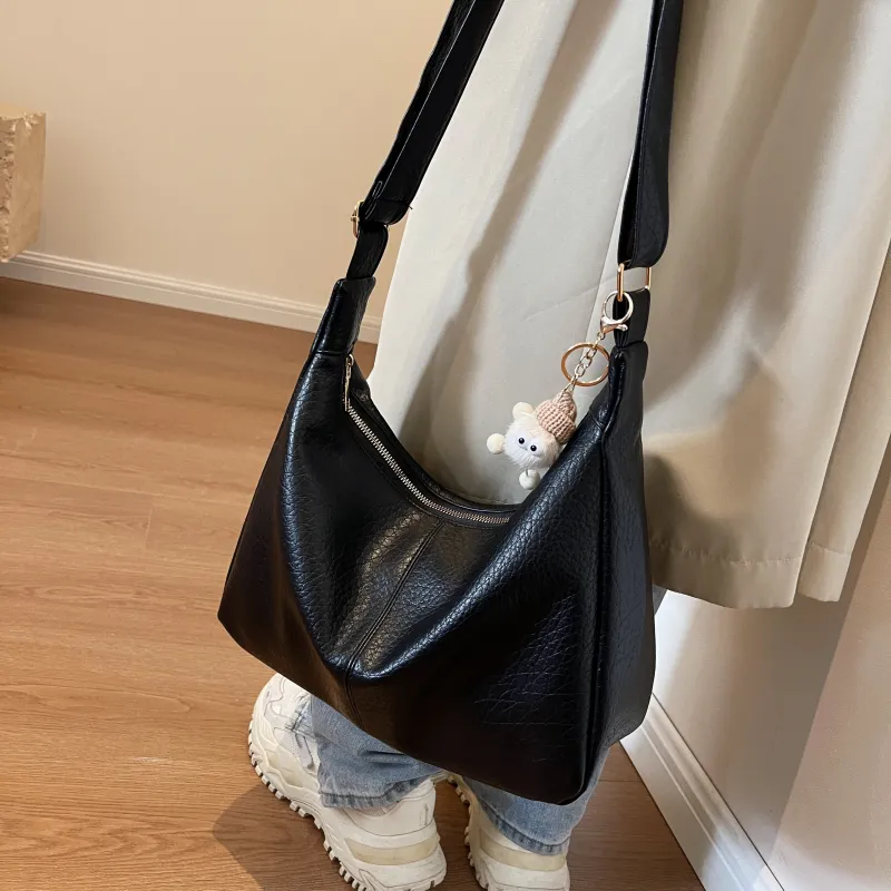 Cwatcun PU Crossbody Bag Regular Women's Ecru/Black/Brown/Coffee-2