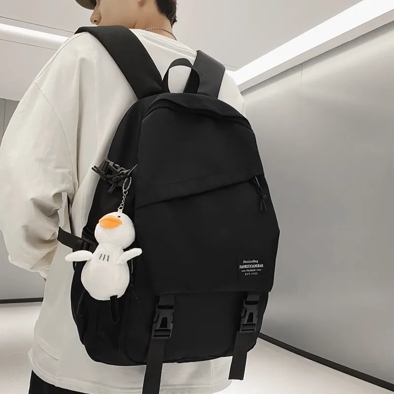 Cwatcun Nylon Backpack Unisex White/Black-6