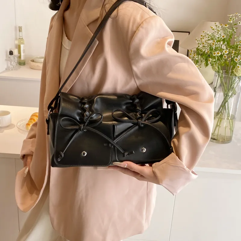 Cwatcun PU Crossbody Shoulder Bags Regular Women's White/Silver/Pink/Black-25