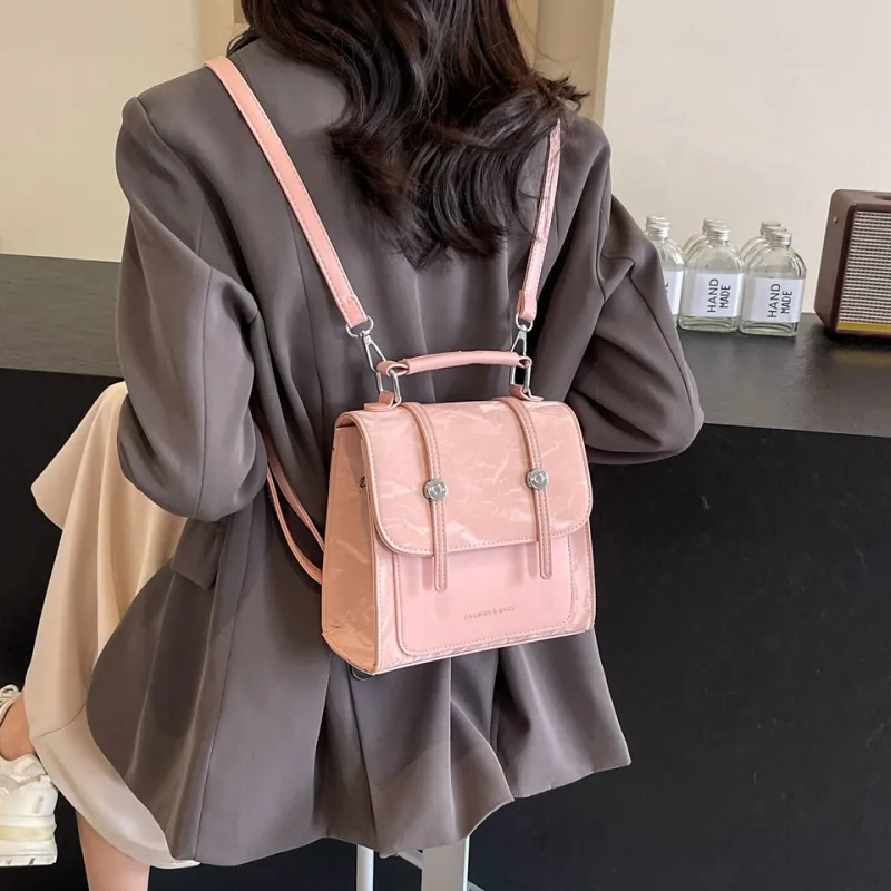 Cwatcun PU Backpack Regular Women's Silver/Black/Pink/Beige-17