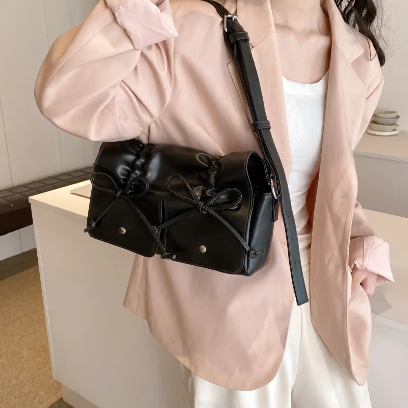 Cwatcun PU Crossbody Shoulder Bags Regular Women's White/Silver/Pink/Black-27