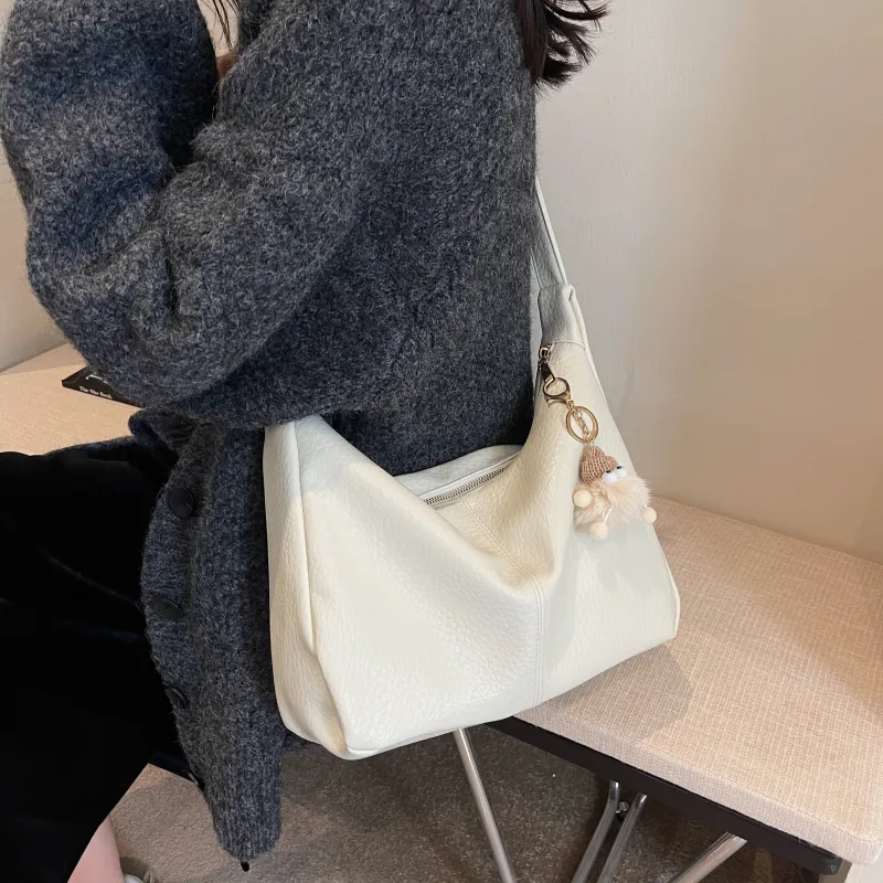 Cwatcun PU Crossbody Bag Regular Women's Ecru/Black/Brown/Coffee-12