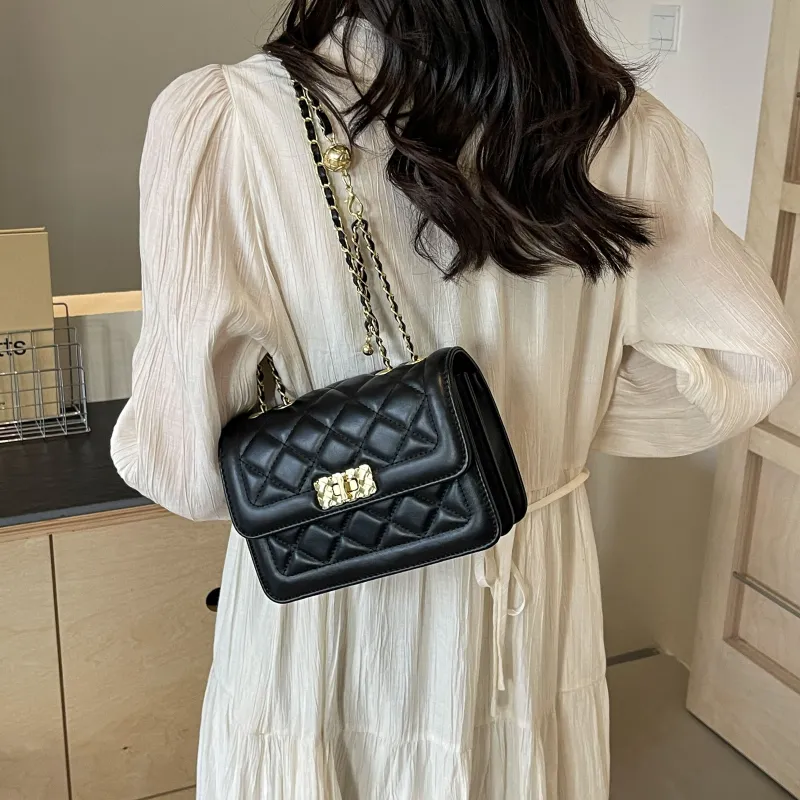 Cwatcun Pu Crossbody Bag, Shoulder Bag Women's Black/Ecru-5