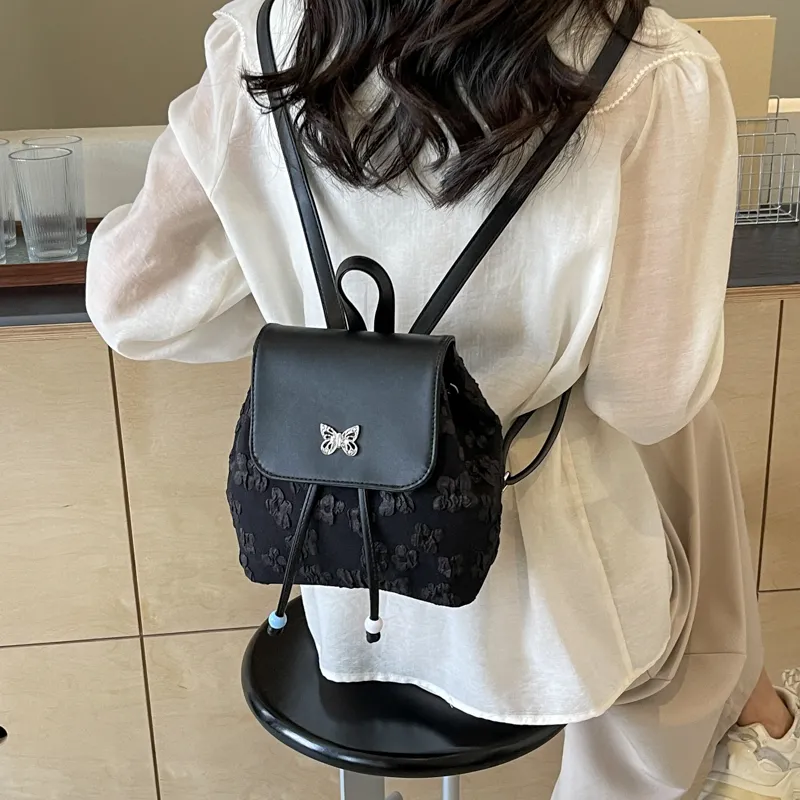 Cwatcun PU Backpack Regular Women's Ecru/Blue/Pink/Black-29