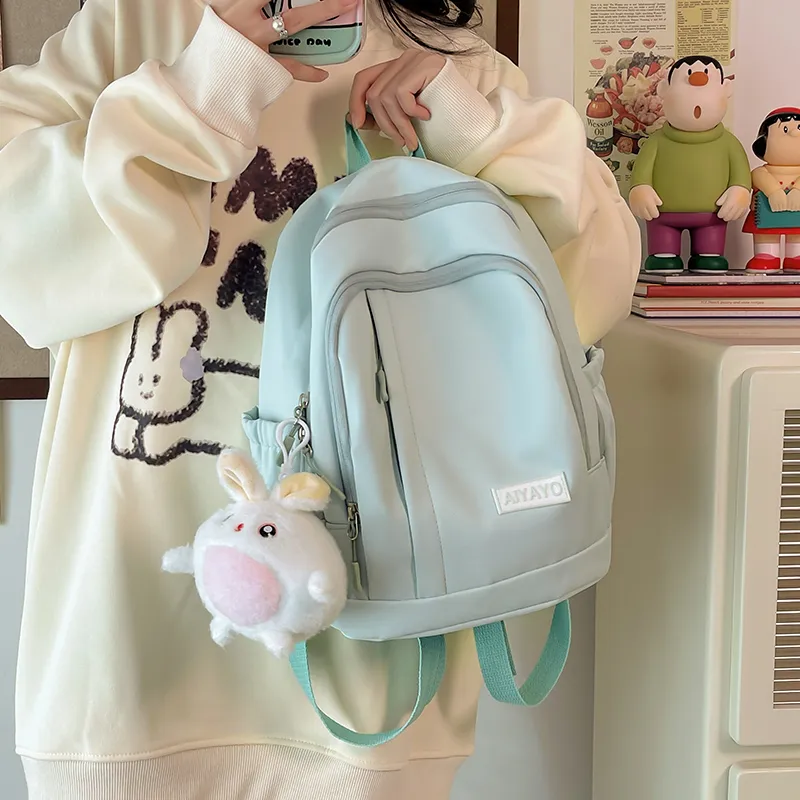 Cwatcun Nylon Backpack Women's Ecru/Black/Light Yellow/Light Blue/Light Green/Pink-18
