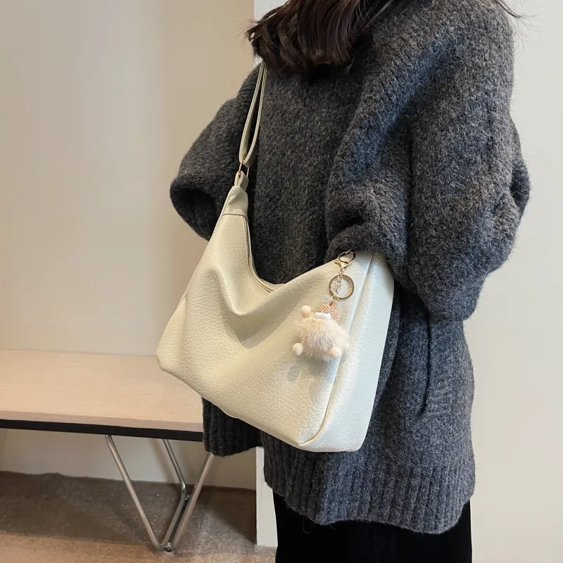 Cwatcun PU Crossbody Bag Regular Women's Ecru/Black/Brown/Coffee-15