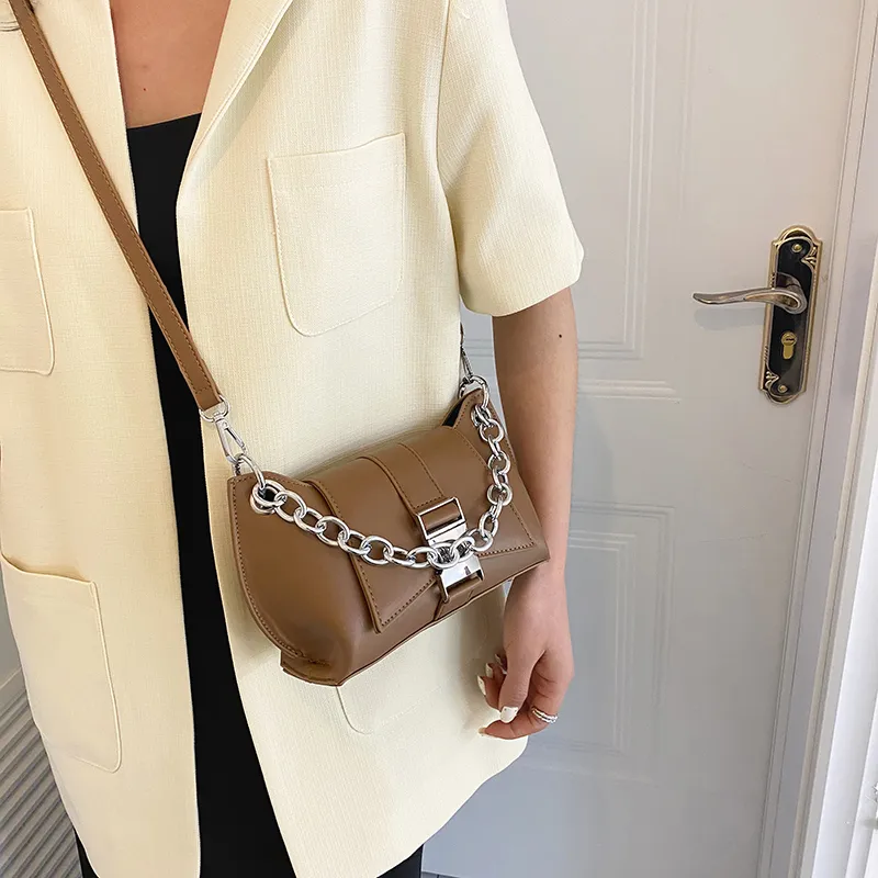 Cwatcun PU Shoulder Bag Women's White/Pink/Coffee/Black-15