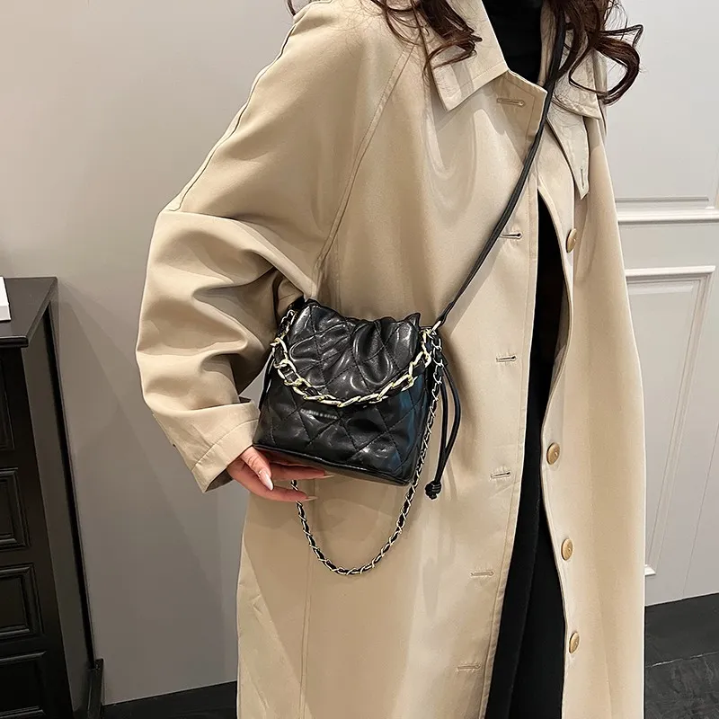 Cwatcun PU Shoulder Bag, Handbag Regular Women's Brown/Black/White-4