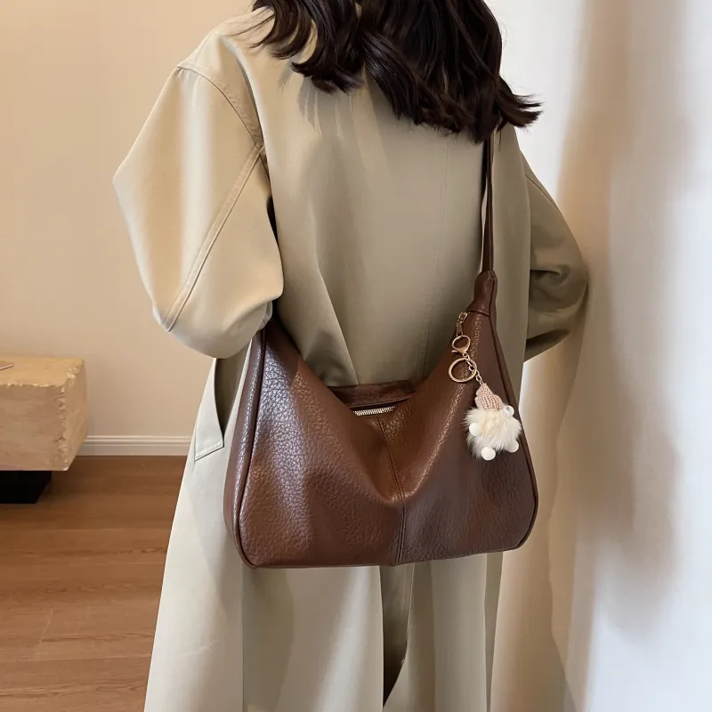 Cwatcun PU Crossbody Bag Regular Women's Ecru/Black/Brown/Coffee-29