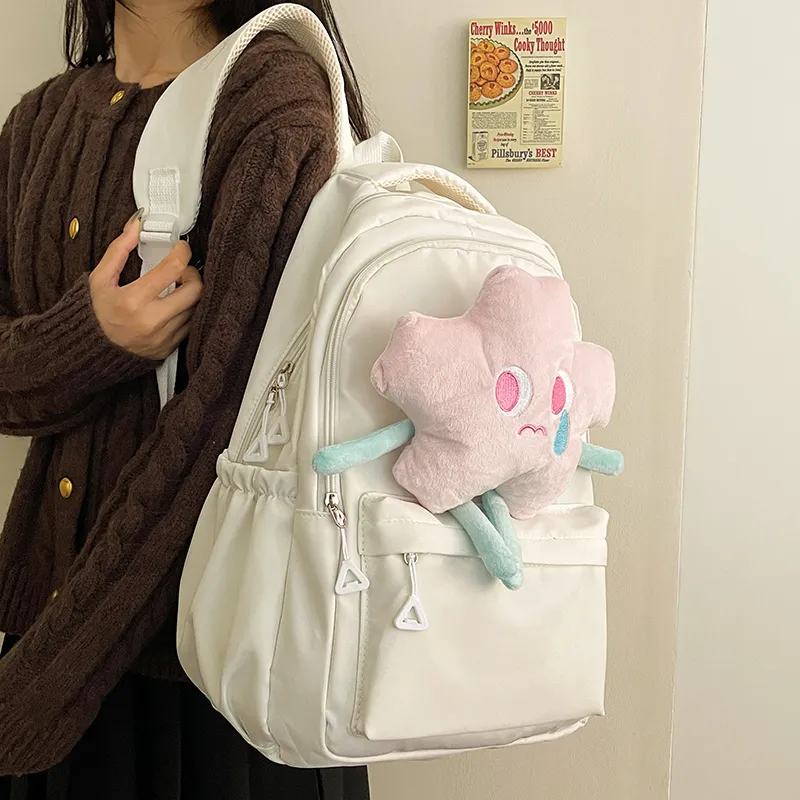 Cwatcun Nylon Backpack Women's Yellow/Pink/White-13