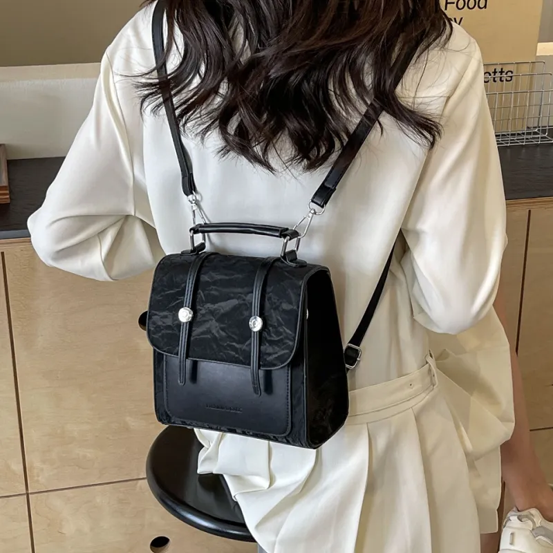 Cwatcun PU Backpack Regular Women's Silver/Black/Pink/Beige-13