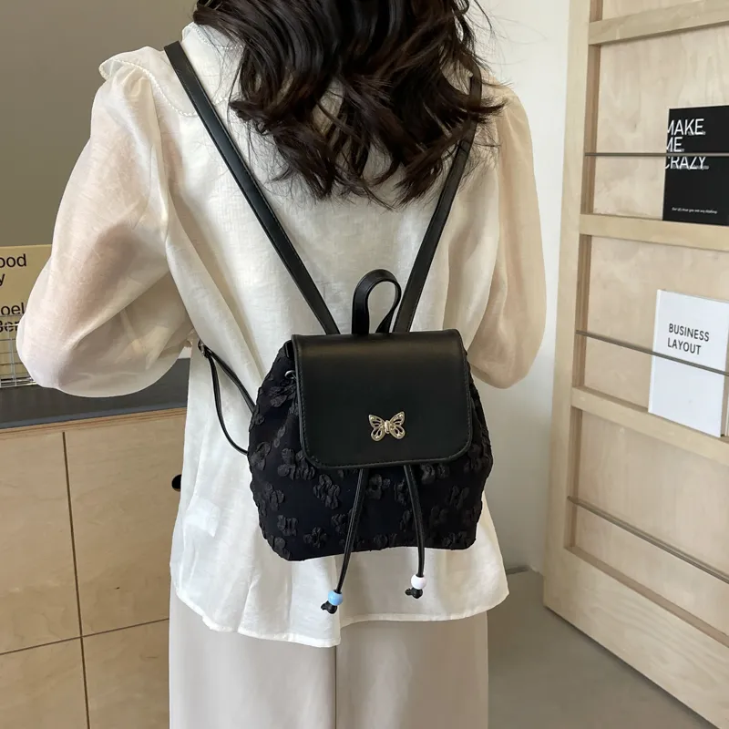 Cwatcun PU Backpack Regular Women's Ecru/Blue/Pink/Black-25