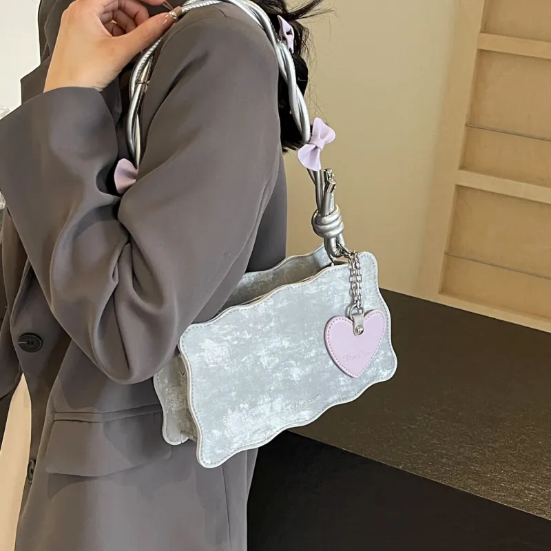 Cwatcun PU Handbag, Shoulder Bag Regular Women's Silver/Pink/Green/White/Black-6