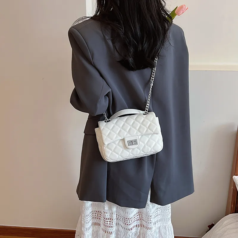 Cwatcun PU Crossbody Bag Women's White/Pink/Beige/Black/Brown/Coffee-1